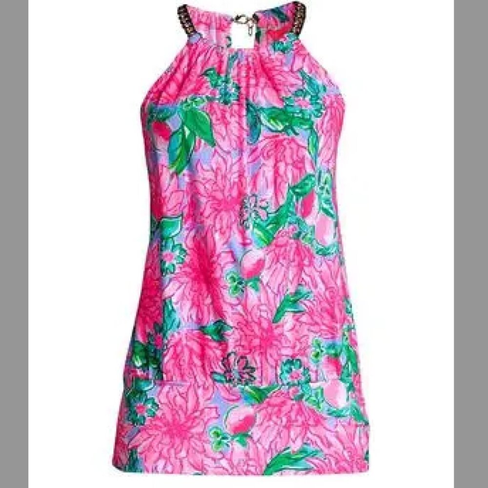 NWT Lilly Pulitzer Bowen top, Pink Blossom Try Your Zest, size M